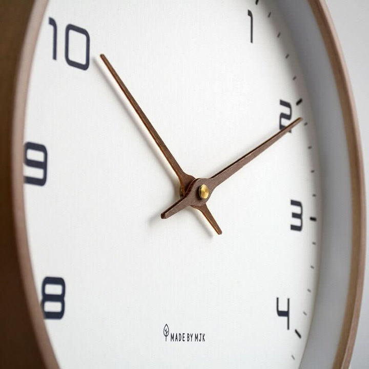 NordicTime Wooden Wall Clock Silent Scandinavian | Kalsten
