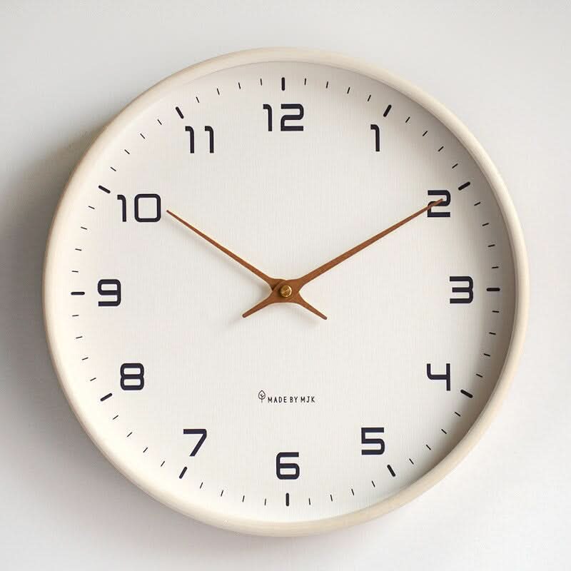 NordicTime Wooden Wall Clock Silent Scandinavian | Kalsten