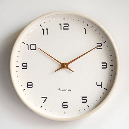 NordicTime Wooden Wall Clock Silent Scandinavian | Bowlift
