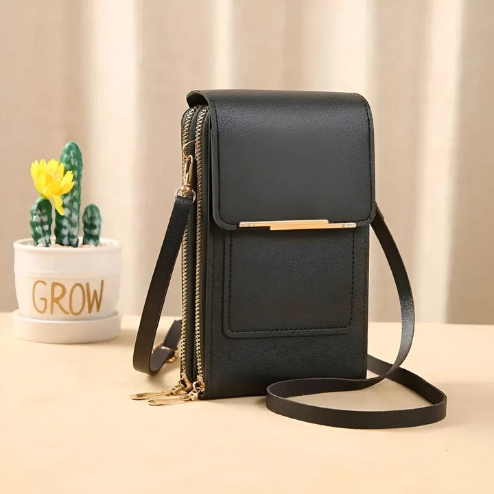Soft Leather Shoulder Bag with Anti-Theft Protection - SafeTouch | Kalsten