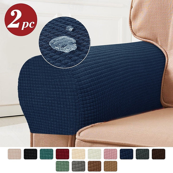 Kalsten | Stretch Armrest Covers – Spandex Covers for Chairs & Armchairs, Set of 2, Bordeaux