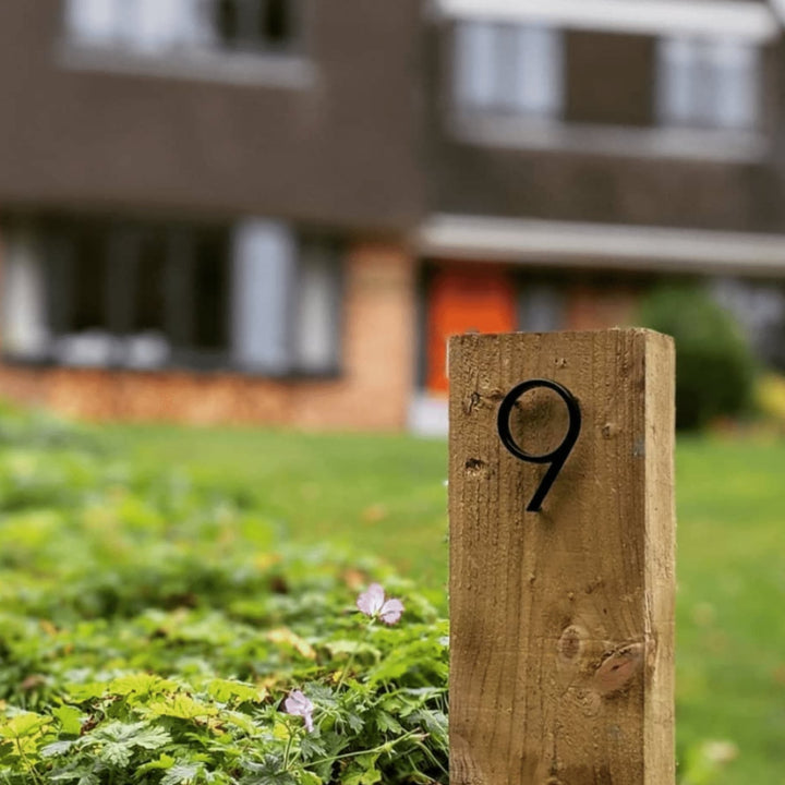 Kalsten | House Numbers Modern Black Metal Floating Style