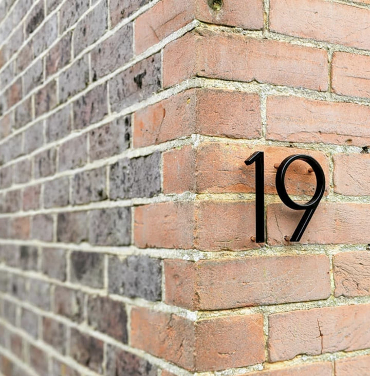 Kalsten | House Numbers Modern Black Metal Floating Style