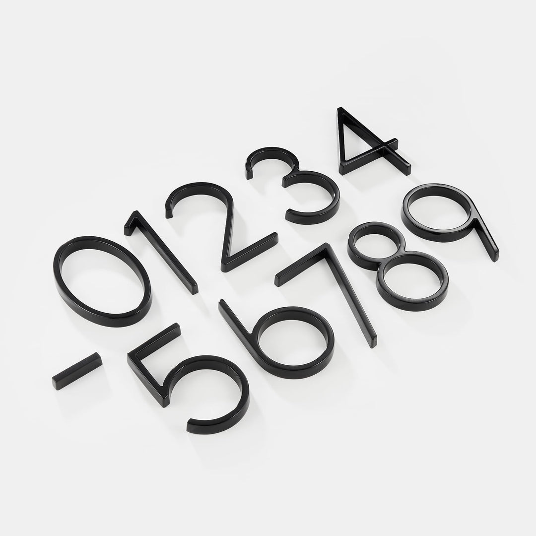 Kalsten | House Numbers Modern Black Metal Floating Style