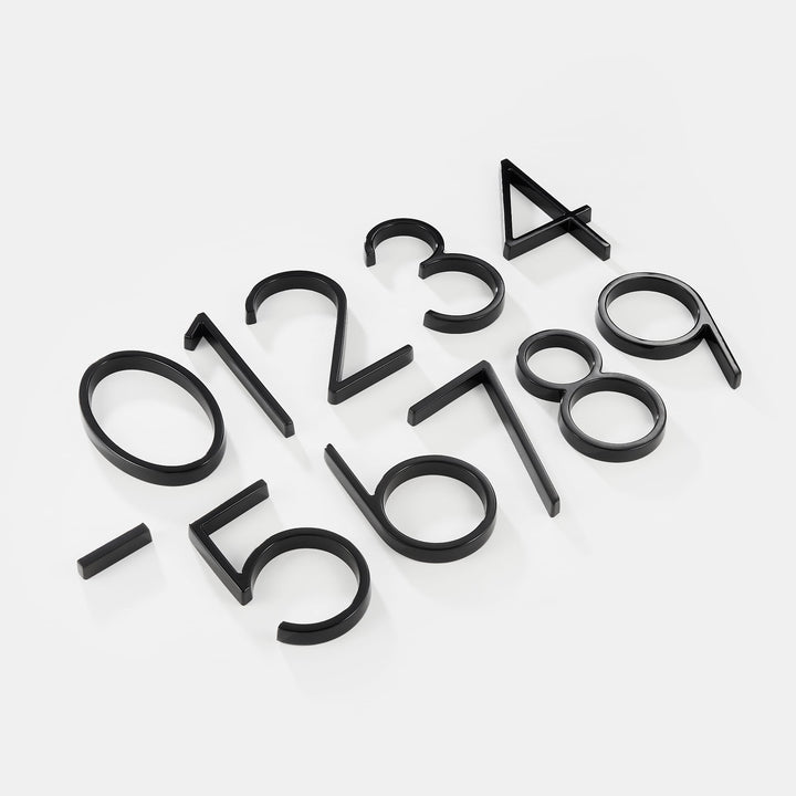 Kalsten | House Numbers Modern Black Metal Floating Style