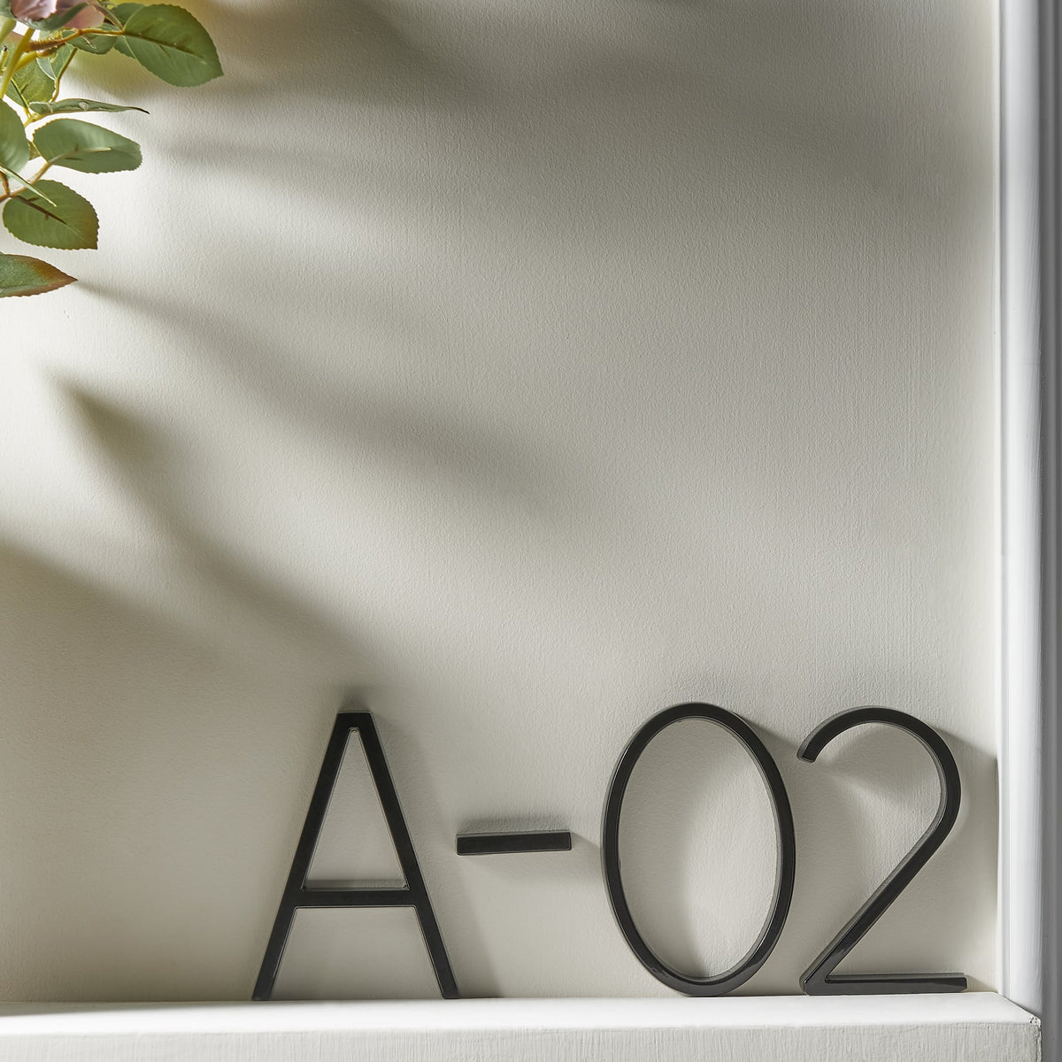 BowLift | House Numbers Modern Black Metal Floating Style
