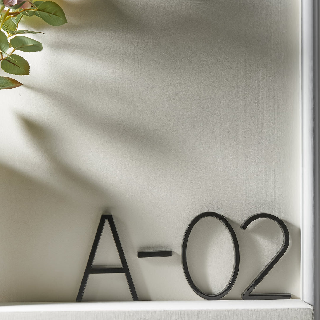 Modern Floating Black Metal House Number Kalsten