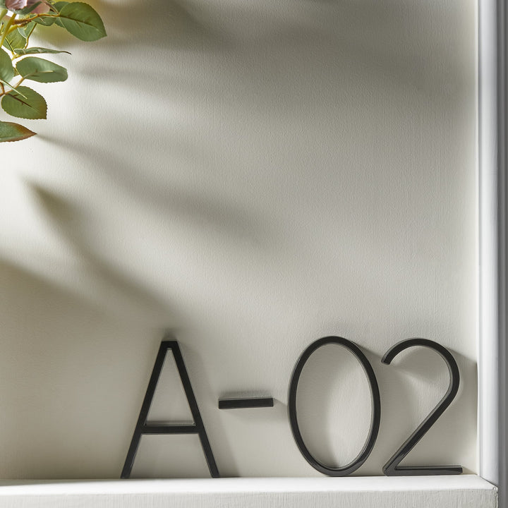 Modern Floating Black Metal House Number Kalsten