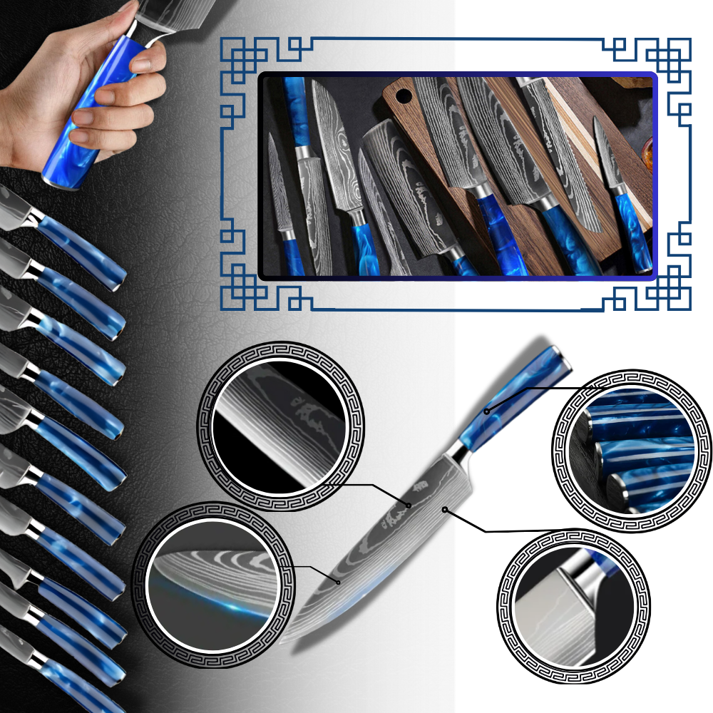 Ocean Blue Japanese Knives