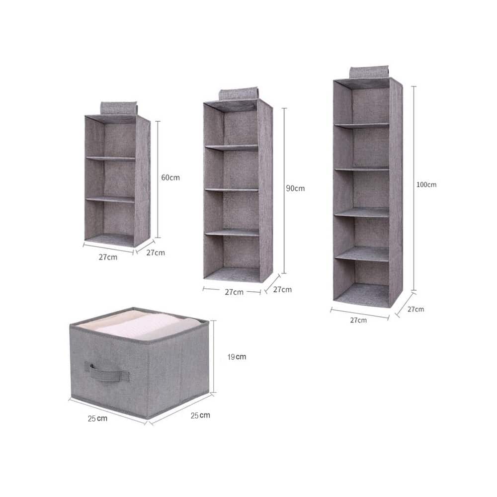 Fabric hanging storage 3 pieces - 6 parts | Kalsten