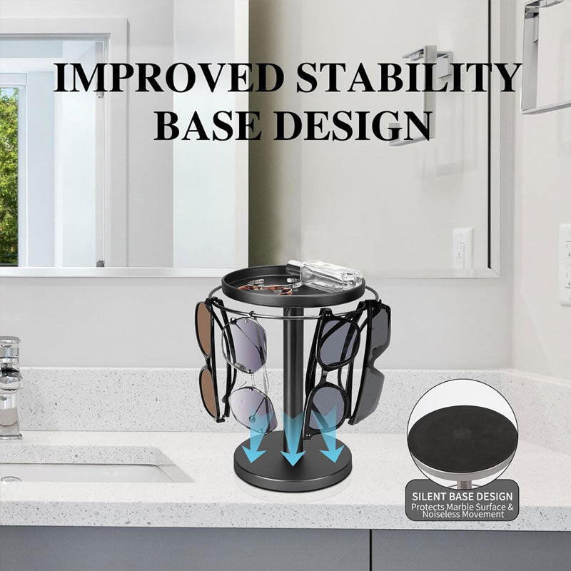 Skanto | OPTITURN – 360° Rotating Glasses Holder with Compact Design and Versatile Functionality
