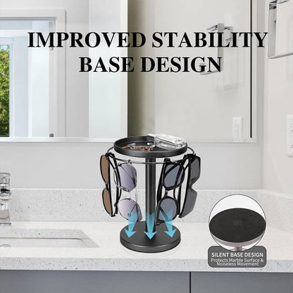 Skanto | OPTITURN – 360° Rotating Glasses Holder with Compact Design and Versatile Functionality