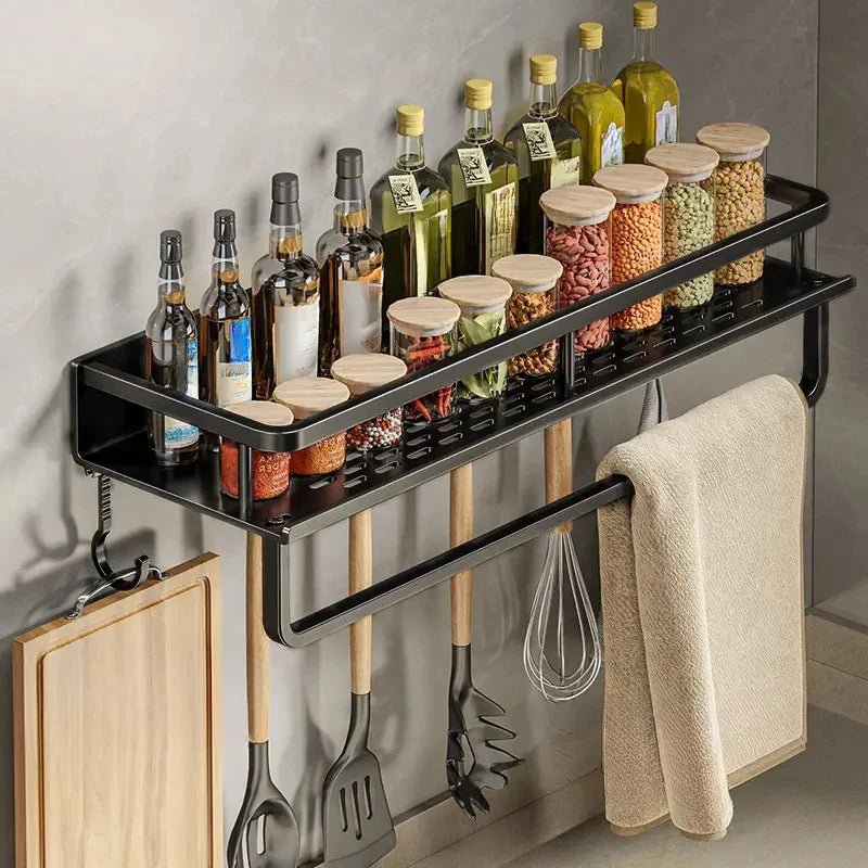 Skanto | ORGANIX RACK – Wall-Mounted Kitchen Shelf with Utensil Bar