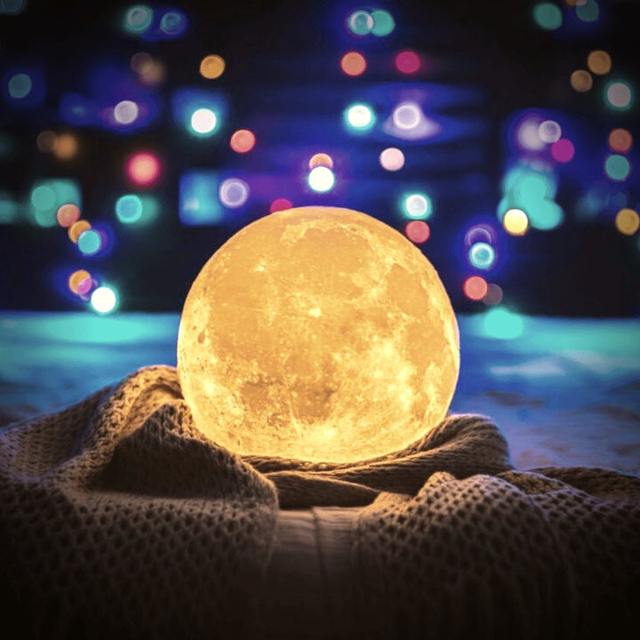 Magical Moon Lamp - with Wireless Touch Control and Wooden Stand Kalsten