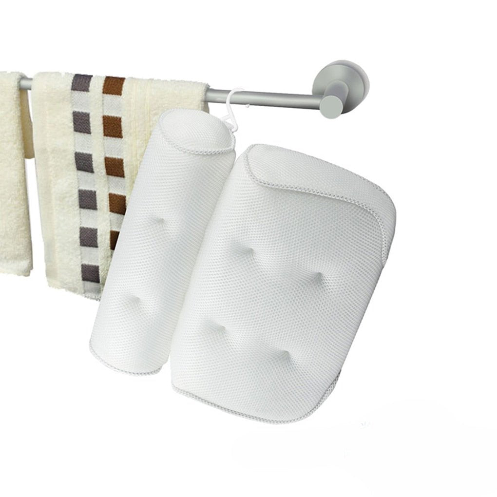 Orthopedic Bath Pillow - Breathable 3D Mesh Bath Headrest Pillow with Suction Cups