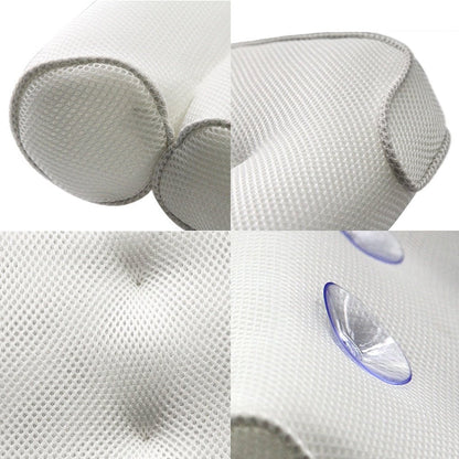 Skanto | Orthopedic Bath Pillow - Breathable Bath Headrest Made of 3D Mesh Fabric with Suction Cups
