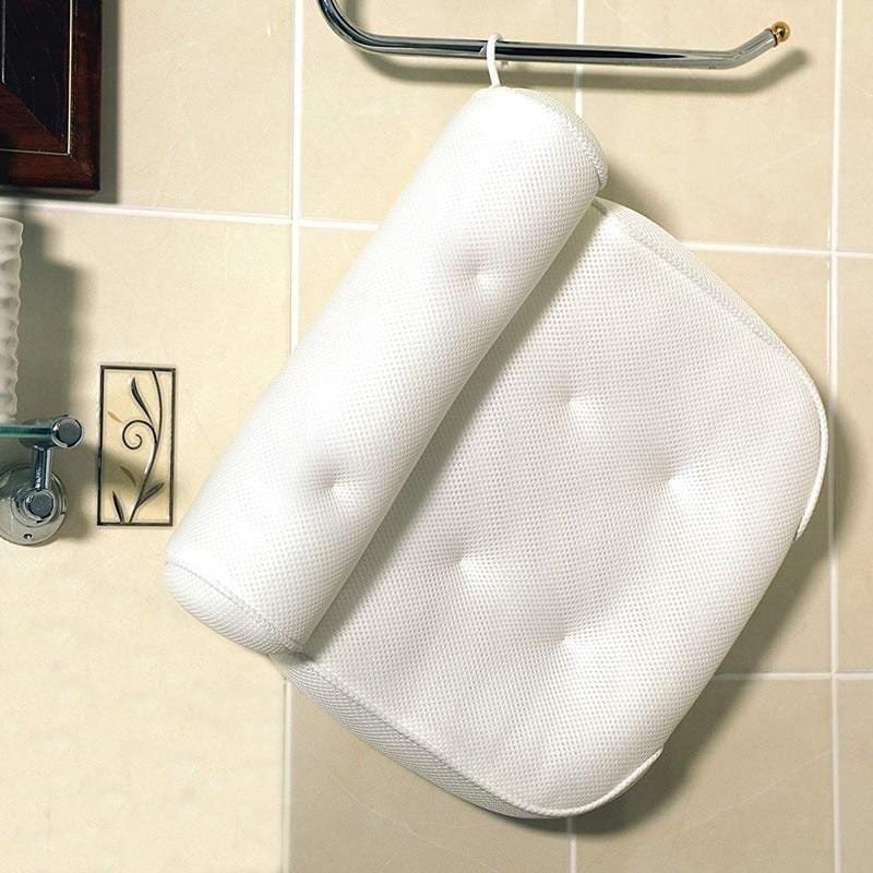 Orthopedic Bath Pillow - Breathable 3D Mesh Bath Headrest Pillow with Suction Cups