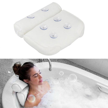 Skanto | Orthopedic Bath Pillow - Breathable Bath Headrest Made of 3D Mesh Fabric with Suction Cups