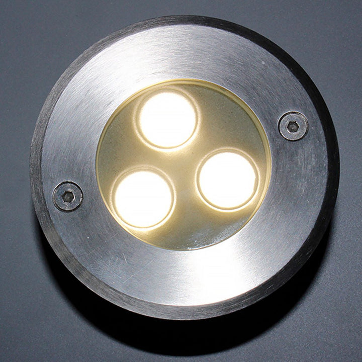 Poolside Deck Waterproof LED Chrome Recessed Well Step Lights Garden Lawn Inset Lighting | Kalsten