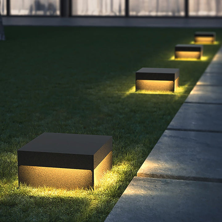 Square Waterproof LED Solar Modern Outdoor Fence Post Lights Pillar Light | Kalsten