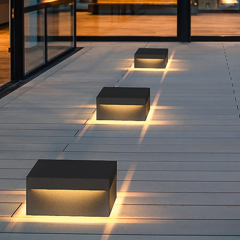 Square Waterproof LED Solar Modern Outdoor Fence Post Lights Pillar Light | Kalsten