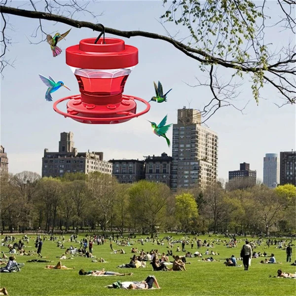 Red Nectar House for Hummingbirds with Insect Stop | Kalsten