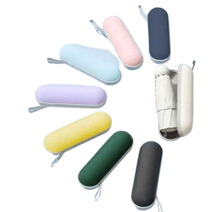 Kalsten | Travel Umbrella Compact Lightweight Portable UK Strong Waterproof Folding Umbrellas With 6 Rib Reinforced