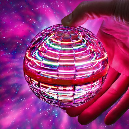 Brehn | Flying Orb Ball | Aerodynamic 360° Flying Device | Intelligent Gyroscope Stabilization | Shockproof Polypropylene Structure | USB Fast Charging | LED Effects