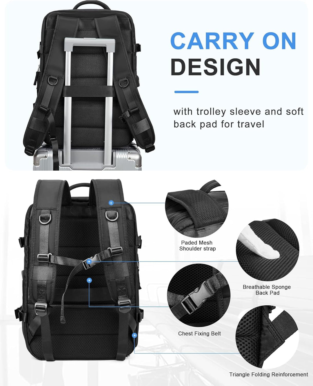 Multi-Compartment Laptop Carry Bag with Adjustable Shoulder Strap | Kalsten