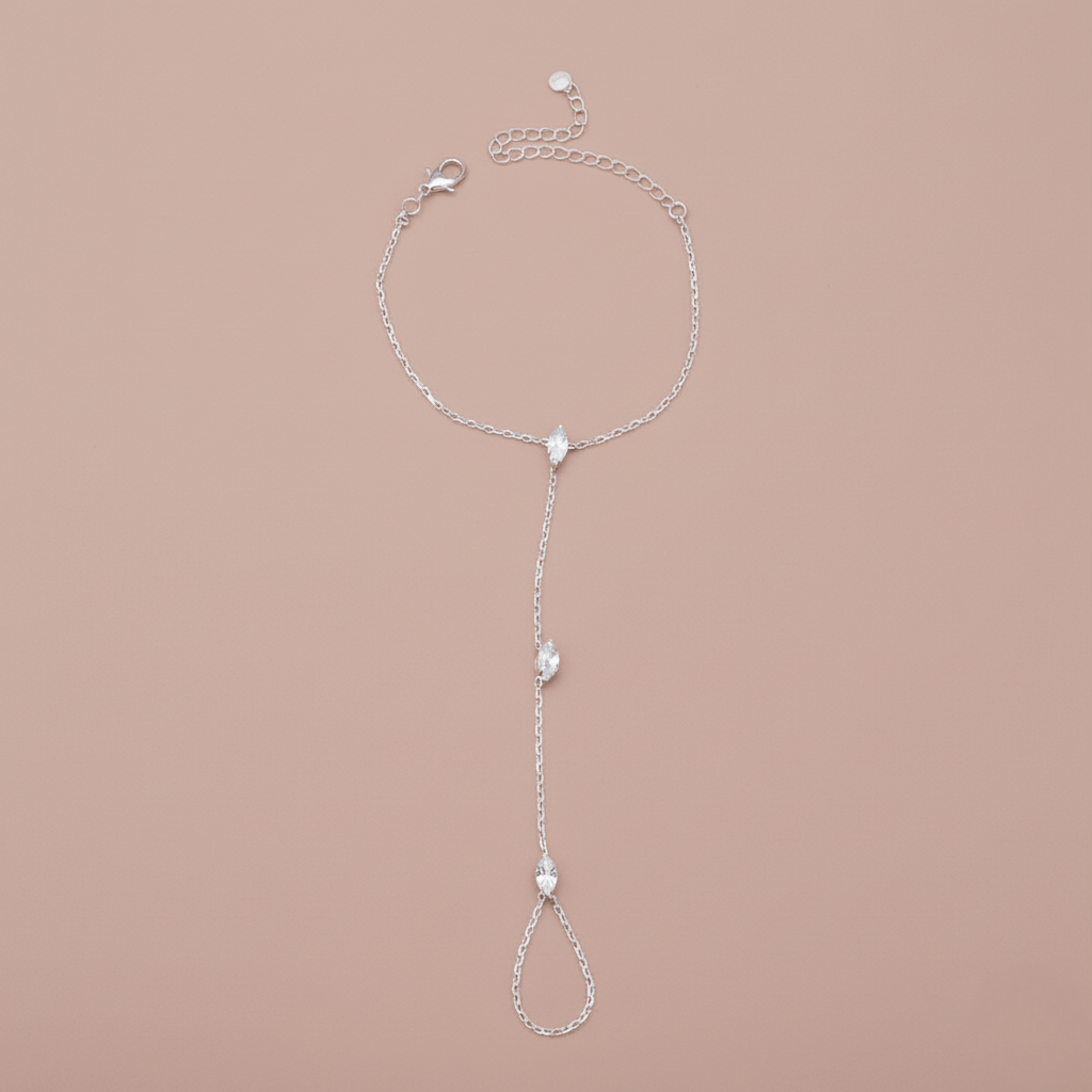 Kalsten | PalmGrace – Adjustable Finger Ring Palm Bracelet with Radiant Crystals