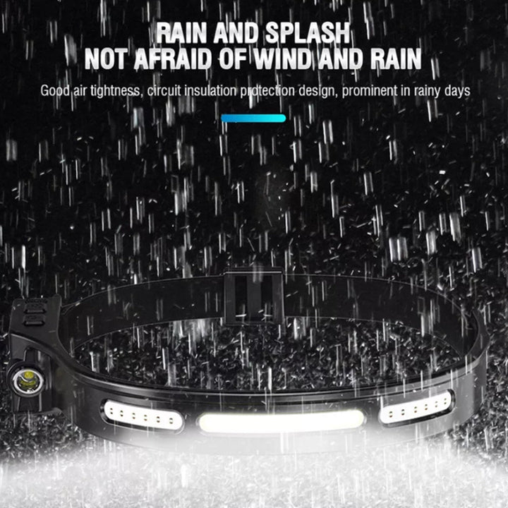 Headlamp (rechargeable) 3-in-1 COB LED waterproof with motion sensor | Kalsten