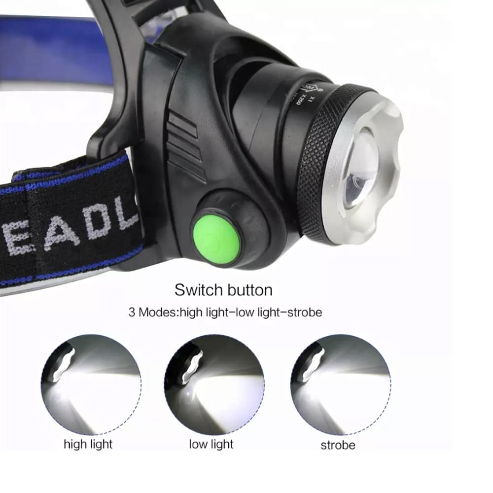 Headlamp 1800 Lumen with adjustable focus and zoom | Kalsten