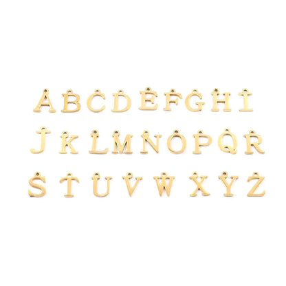 Karnz | Paperclip Initial Letter Circle Lock Necklace