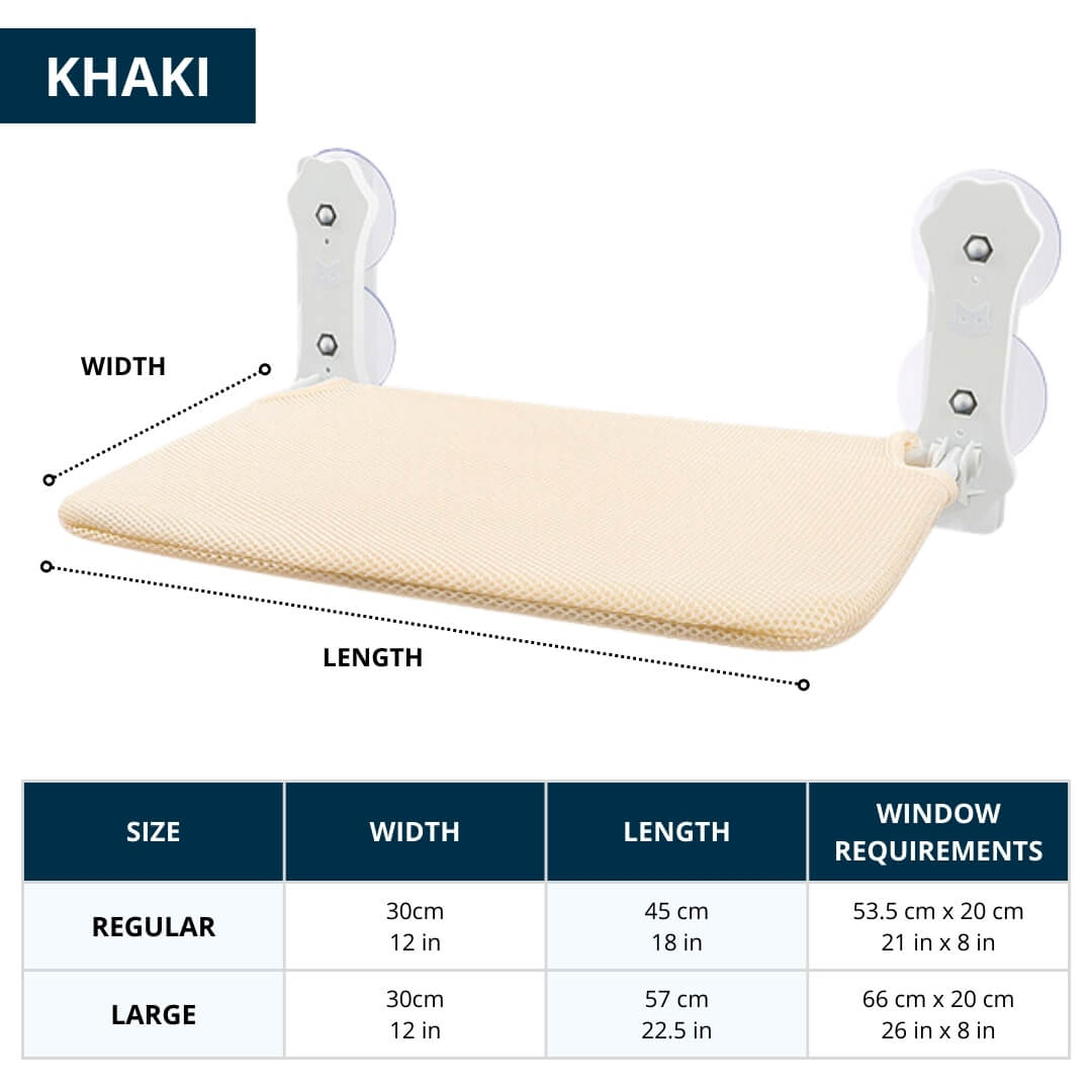 Kalsten | PAWPERCH – Foldable Cat Hammock with Wall-Friendly Mount | No-Drill Window Seat