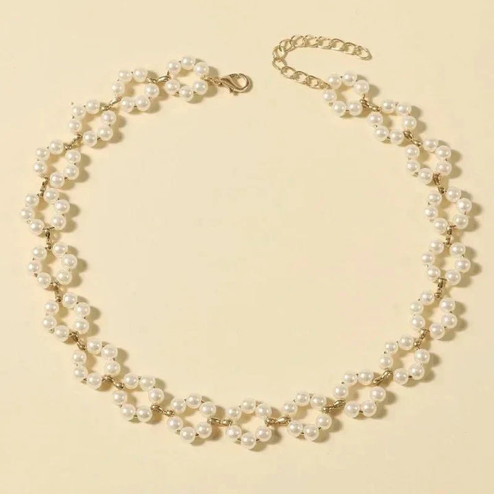 Kalsten | Pearl Floral Daisy Choker Necklace