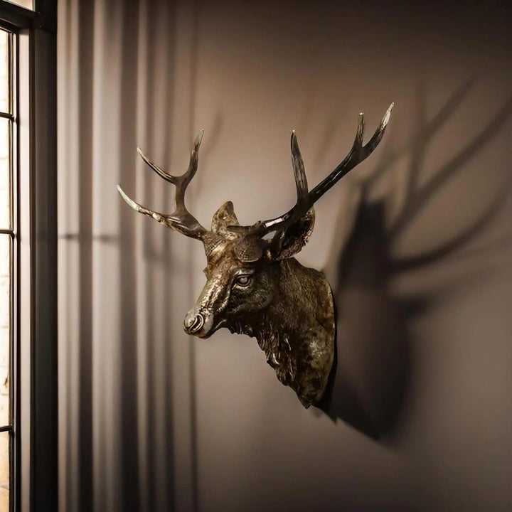 Kalsten | MysticHorn™ | Majestic Deer Head Wall Decor | Rustic Antler Design for Cabin & Lodge Home Decor