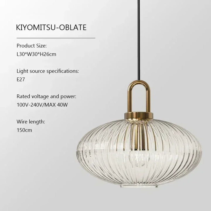 Design Pumpkin Shape Glass Pendant Light | Kalsten