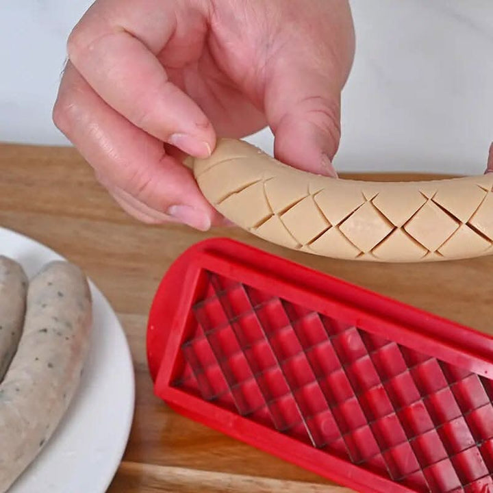 Kalsten | Hot Dog Slicer – Criss-Cross Slots for Even Cooking