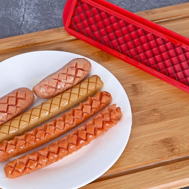 Kalsten | Hot Dog Slicer – Criss-Cross Slots for Even Cooking