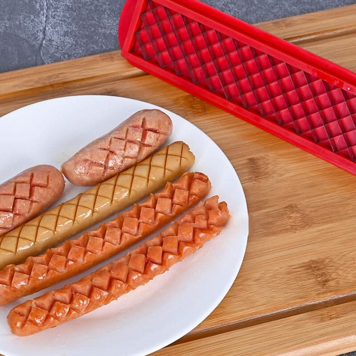 Kalsten | Hot Dog Slicer – Criss-Cross Slots for Even Cooking
