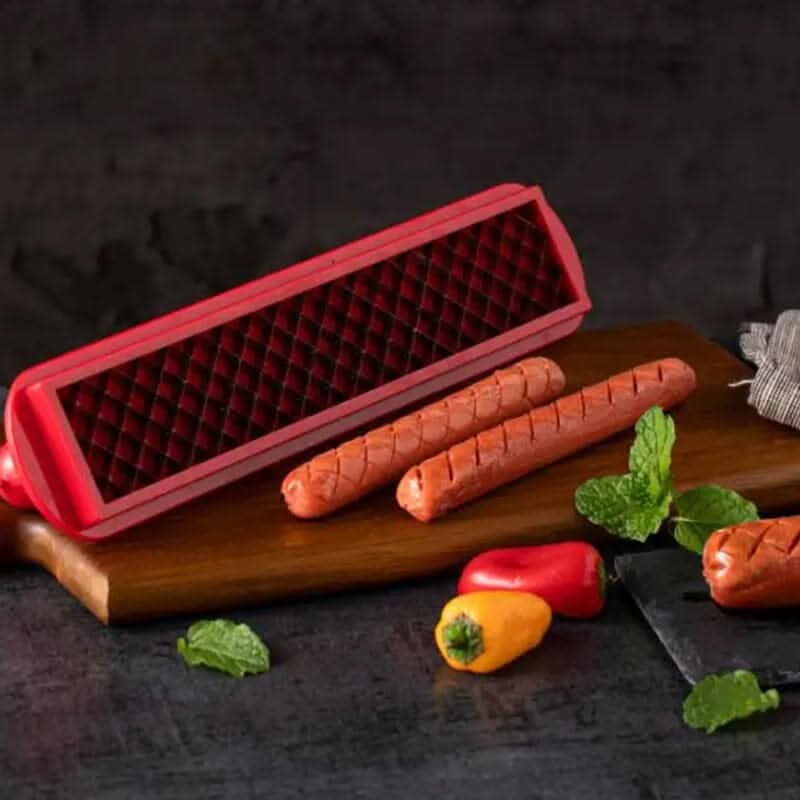 Kalsten | Hot Dog Slicer – Criss-Cross Slots for Even Cooking