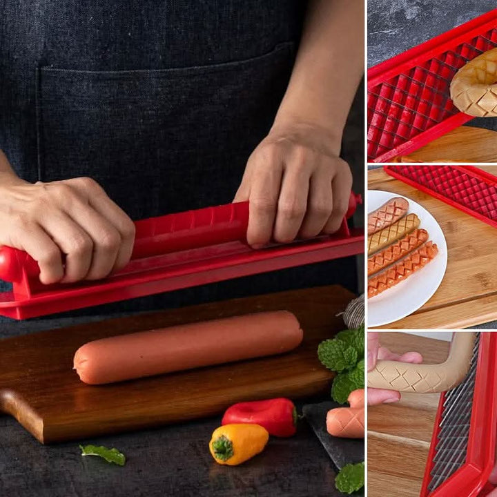 Kalsten | Hot Dog Slicer – Criss-Cross Slots for Even Cooking