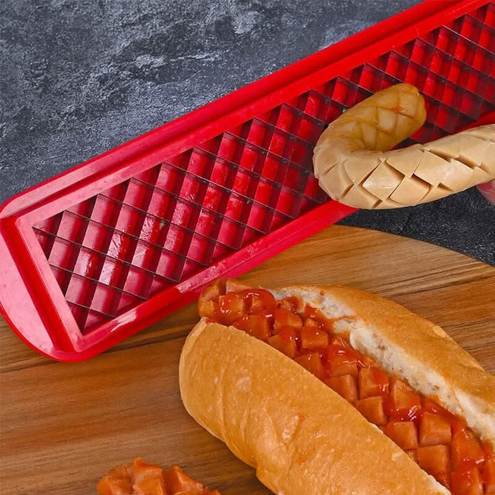Kalsten | Hot Dog Slicer – Criss-Cross Slots for Even Cooking
