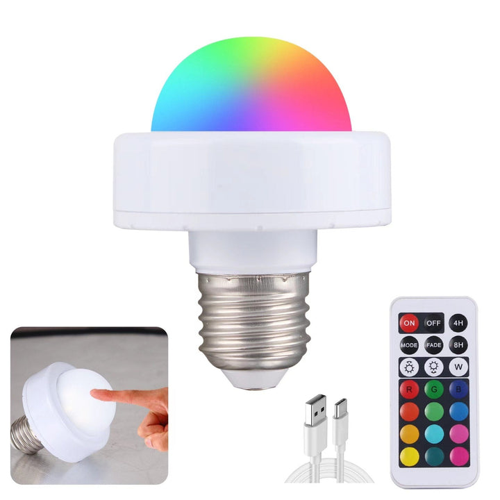 Kalsten | RoyaleGlow rechargeable LED bulb - remote control, touch controlled, multicolor