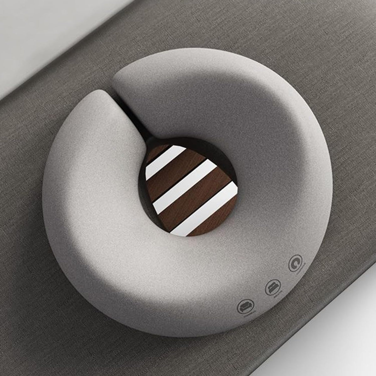 Ergonomic headrest cushion for massage table