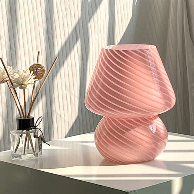 LED Desk Lamp in Mushroom Shape made of Glass | Kalsten