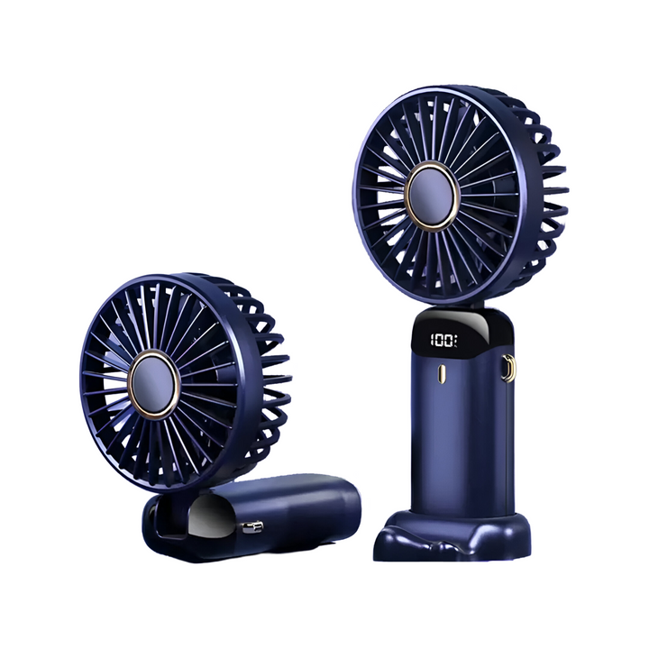 Rechargeable Handheld Mini Fan | 5-Speed, 90-Degree Adjustable & Quiet for Office, Home & Outdoor Use | Kalsten