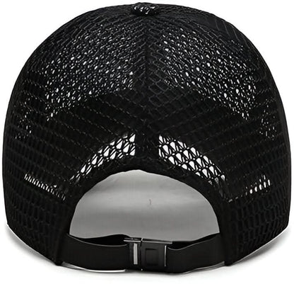 Breathable mesh sports cap, adjustable, quick-drying