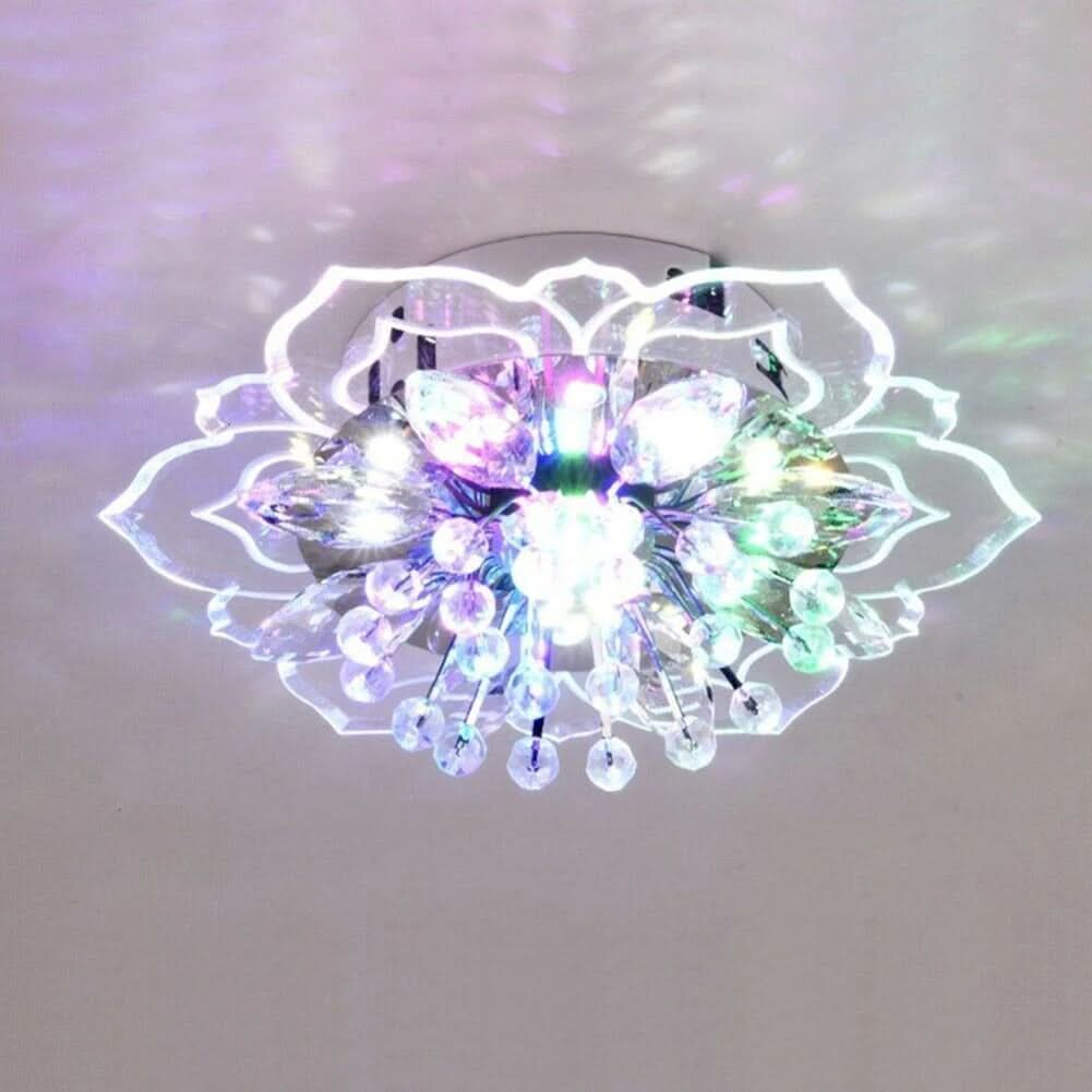 Skanto | FloralGlow LED Crystal Ceiling Lamp – Elegant Flower Design