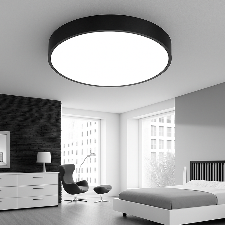 Ceiling Light Iron 9.1 in Dimmable LED Frosted Glass Bedroom Kitchen Dining Room Modern Lighting Fixture | Kalsten
